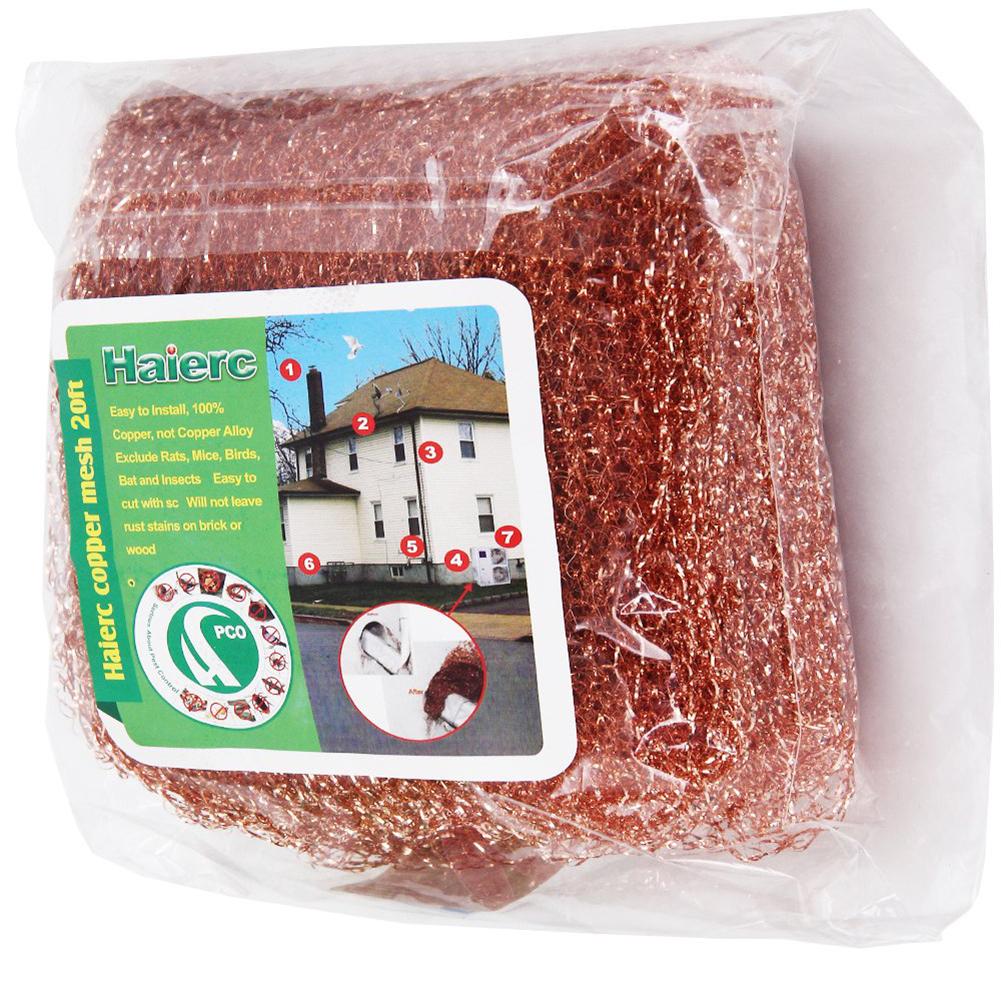 Knitted Copper Mesh For Bat Copper Blocker Stopper Copper Mesh Scrubber Pipeline Barrels Clean Gap Filling Mesh