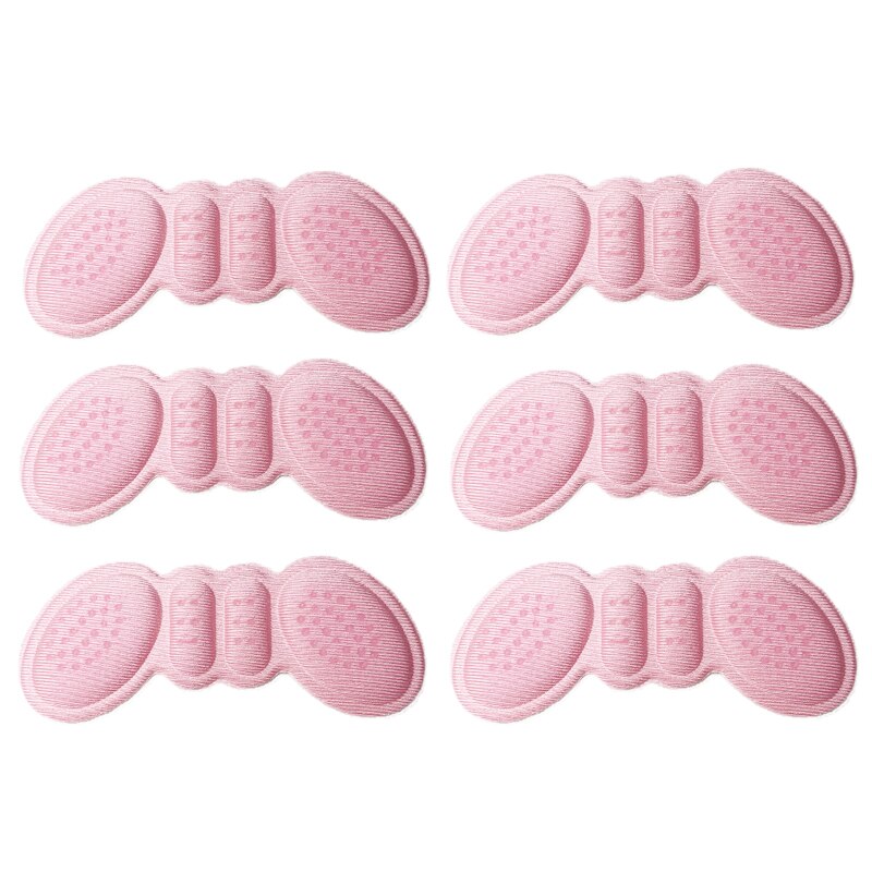 Plantillas adhesivas para el talón, parches para aliviar el dolor, antidesgaste, para el cuidado de los pies, pegatina trasera, plantilla de inserción, 3 pares: 3Pair-pink