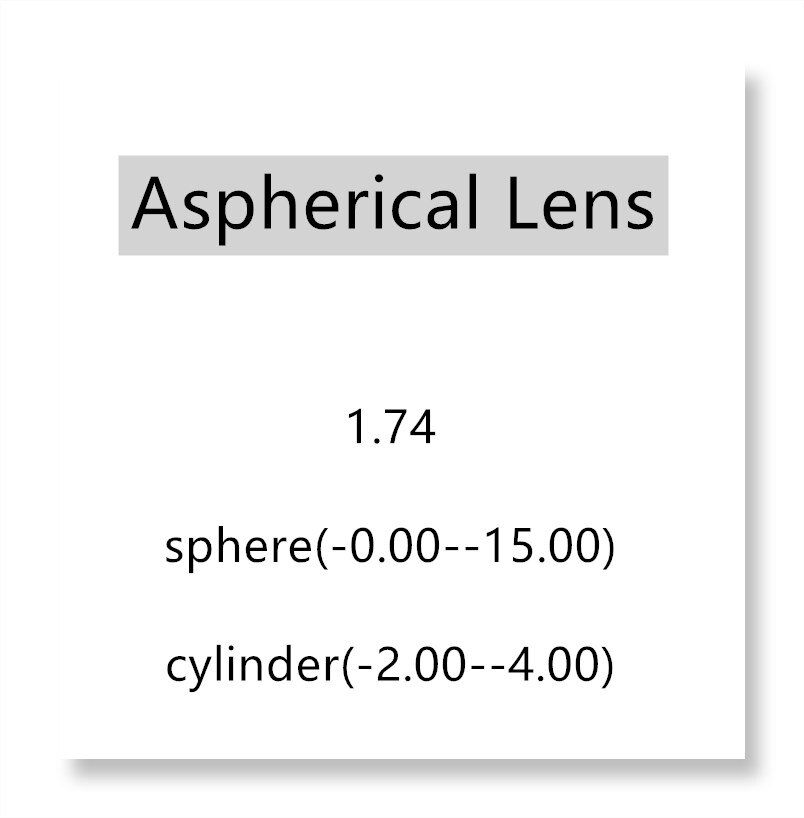 Enkeltsyns asfæFare linse sfæFare til ramme sfære (-0.0--12.0)  sylinder (-0.5--2.0)  sfære (-0.0--15.0)  sylinder (-2.0--6.0)