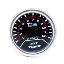 Universal 2 Inch 52mm Modified Auto Exhaust Gas Temp Gauge 12V Smoke Lens Digital Exhaust Gas EGT Gauge Ext 200-1200