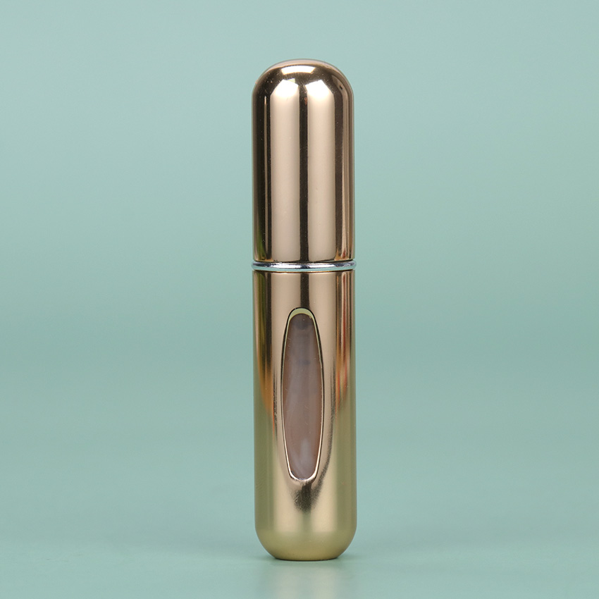 5ml genopfyldelige bærbare rejseflasker mini genopfyldelige praktiske tomme forstøver parfumeflasker kosmetikbeholdere til rejsende: Guld