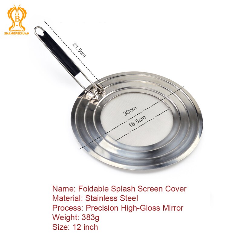 3 Stuks Roestvrij Staal Splatter Scherm Mesh Pot Deksel Cover Zilver Olie Koekenpan Deksel Kookgereedschap 25