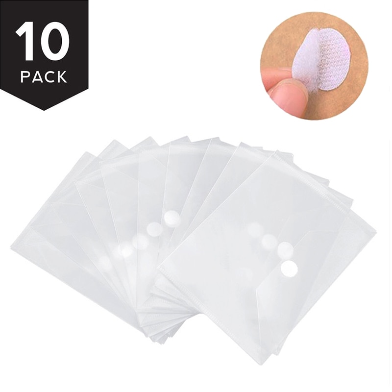10 stk / sæt opbevaringspose stærk stick-up magisk klisterpakke, der bruges til opbevaring af skæreforme gummiklar stempelskabelon osv.