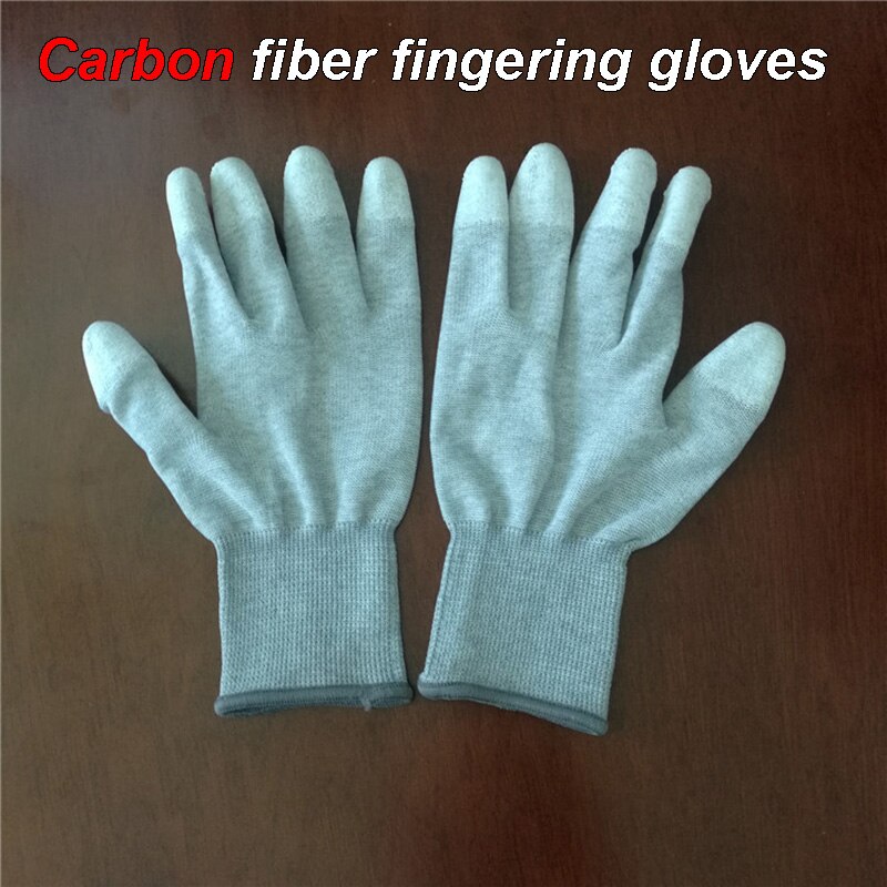 Guantes antiestáticos de fibra de carbono, antideslizantes, resistentes al desgaste, transpirables, antiestáticos, de trabajo de operación fina