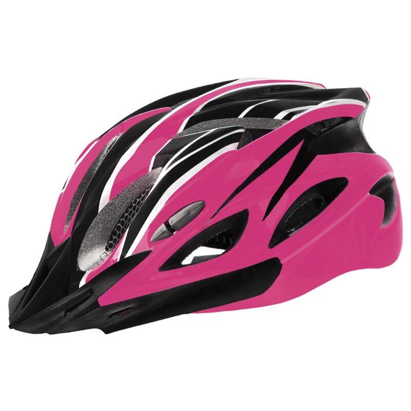 ZOUZHAN road and mountain bike helmet, one-piece cool bicycle helmet, protective outdoor helmet for men and women: Pink black