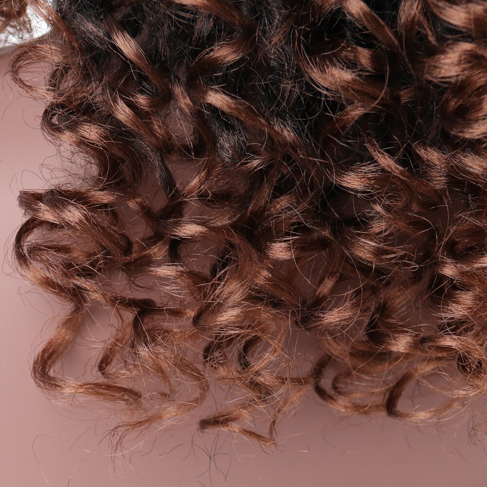 Goddess Faux locs Synthetic Hair Wig Crochet Braid Made Twist Jumbo Dread Goddess Hairstyle Afro Brown Hair for Women