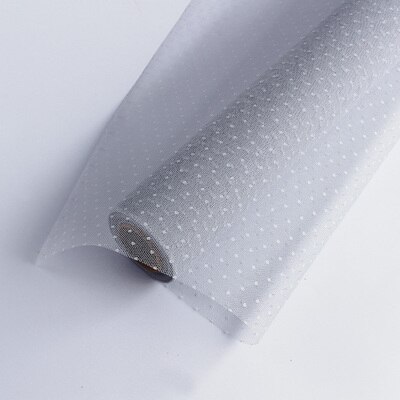 Malla de gasa de encaje suave para envolver ramo de flores, suministros de floristería, decoración DIY, envoltura de del Día de San Valentín, 50CM x 5y: 7