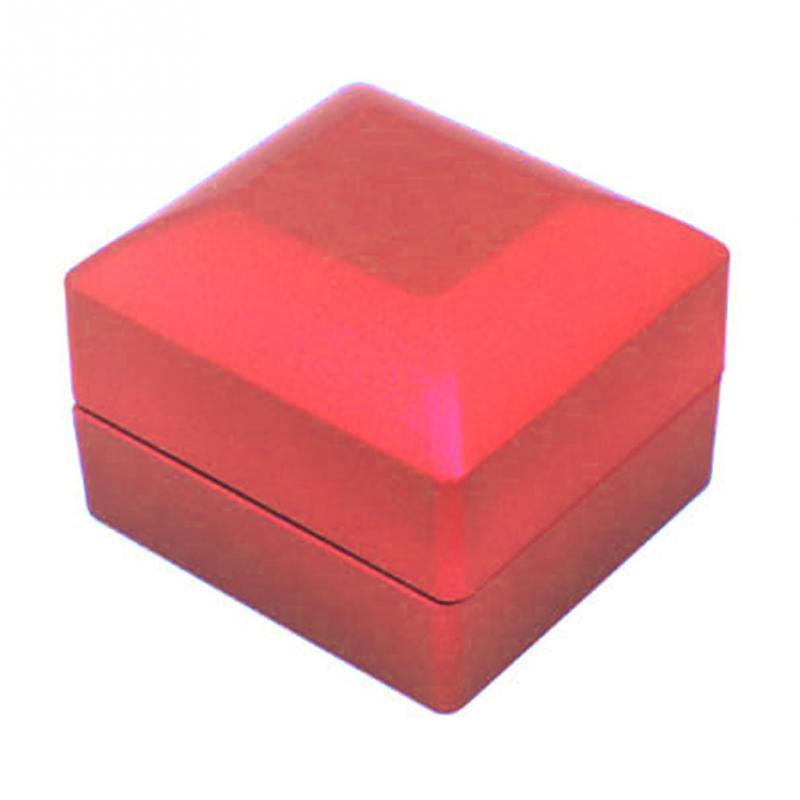 LED Light Wedding Ring Box Holder Marriage Organizer Heart Shape Display Velvet Ring Box Wedding Proposal Jewelry Storage: red ring box