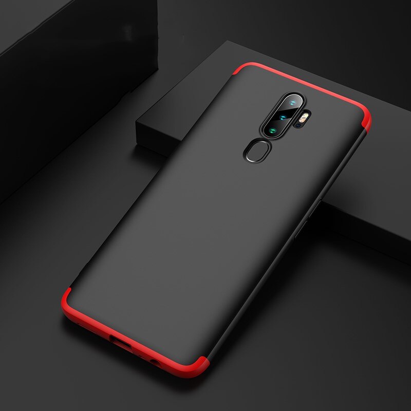 Voor Oppo A9 A5 Case Hard 3 in 1 Armor Matte Hybrid Beschermende Telefoon Cover Voor Oppo A11 a11X 360 Volledige Cover 6.5 inch