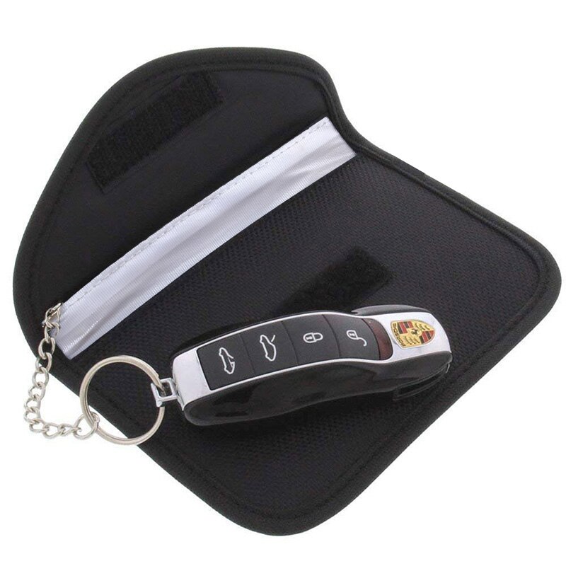 RFID Signal Blocking Credit Card Holder wallet waterproof Oxford Car Key chain wallets Velcro Card Holder Wrap Coin Purse