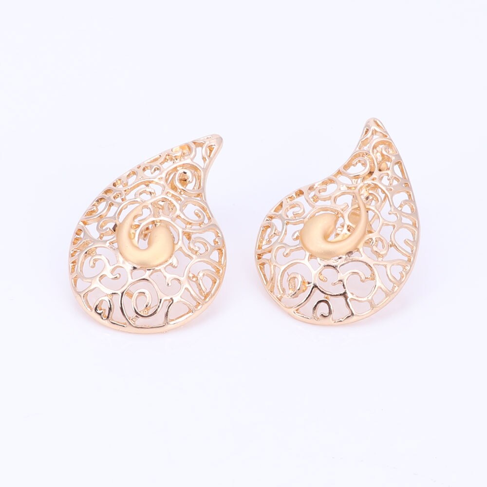 Cor do ouro conjunto de jóias traje design grande pingente colar conjunto de presente de noiva nigeriano casamento contas africanas conjunto de jóias