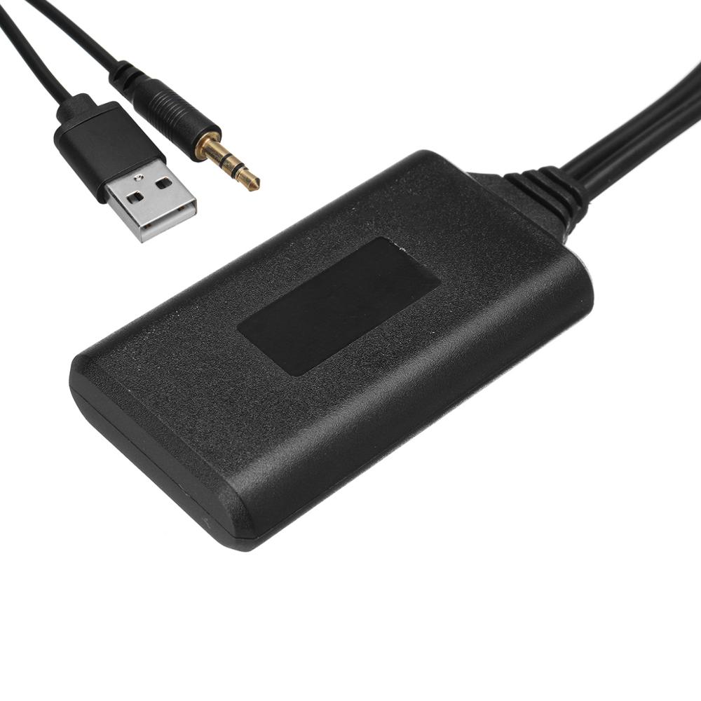 3.5mm jackstik adapter universal bil 12v bluetooth modul adapter trådløs radio stereo aux-in aux kabel adapter usb ledning