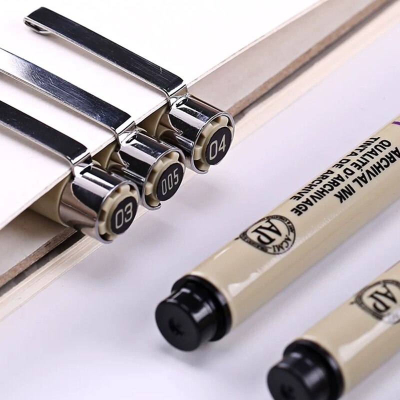 8/11/12 st sakura pigma micron konstmärken pennor för att rita vattentät nål krok linje skiss borste penna papperstillbehör