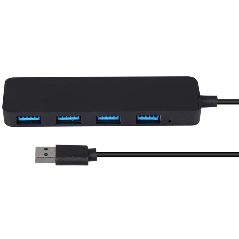 Concentrador de red de 4 puertos USB 3,0, divisor USB ultradelgado, portátil, de datos, con Cable de 30cm, Compatible