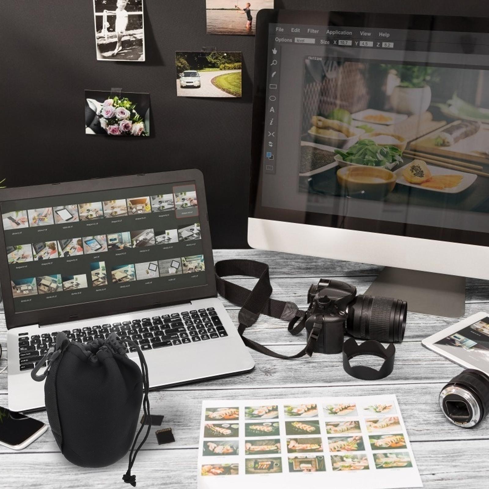 2 PCS Torba na obiektyw Przechowywanie aparatu Małe etui Etui Etui Akcesoria do obiektywów fotograficznych