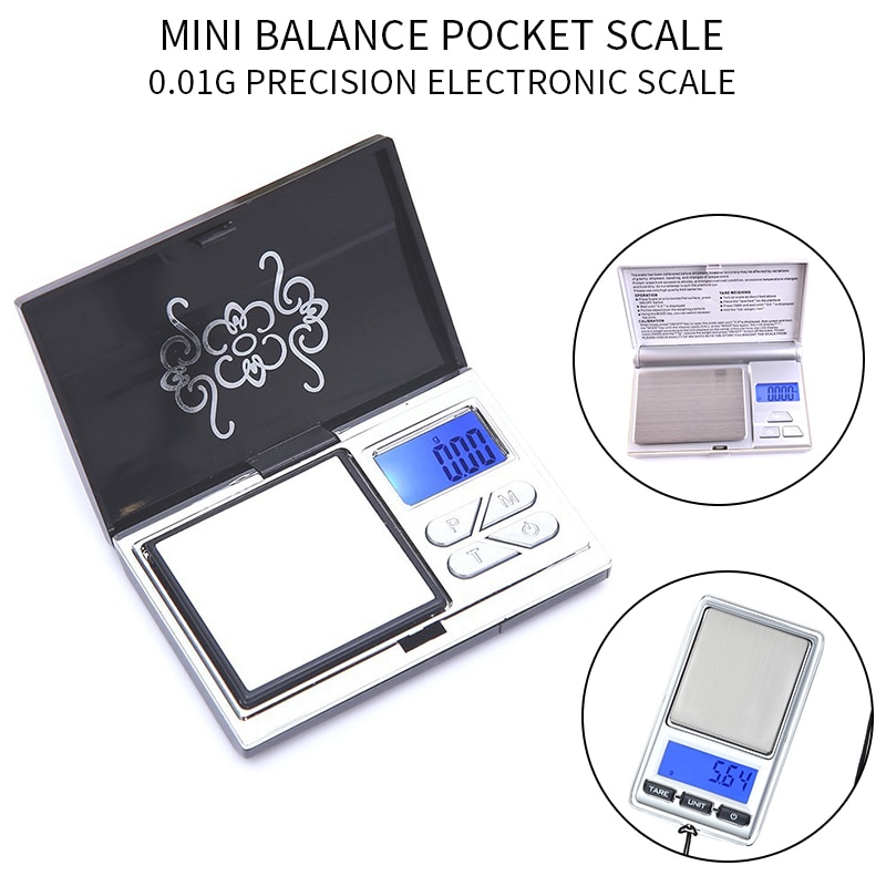 Jewelry Scale Precision Electronic Mini Scale 0.01g Gram Scale Mini Balance Pocket Scale OIML Class M1 Calibration Weight