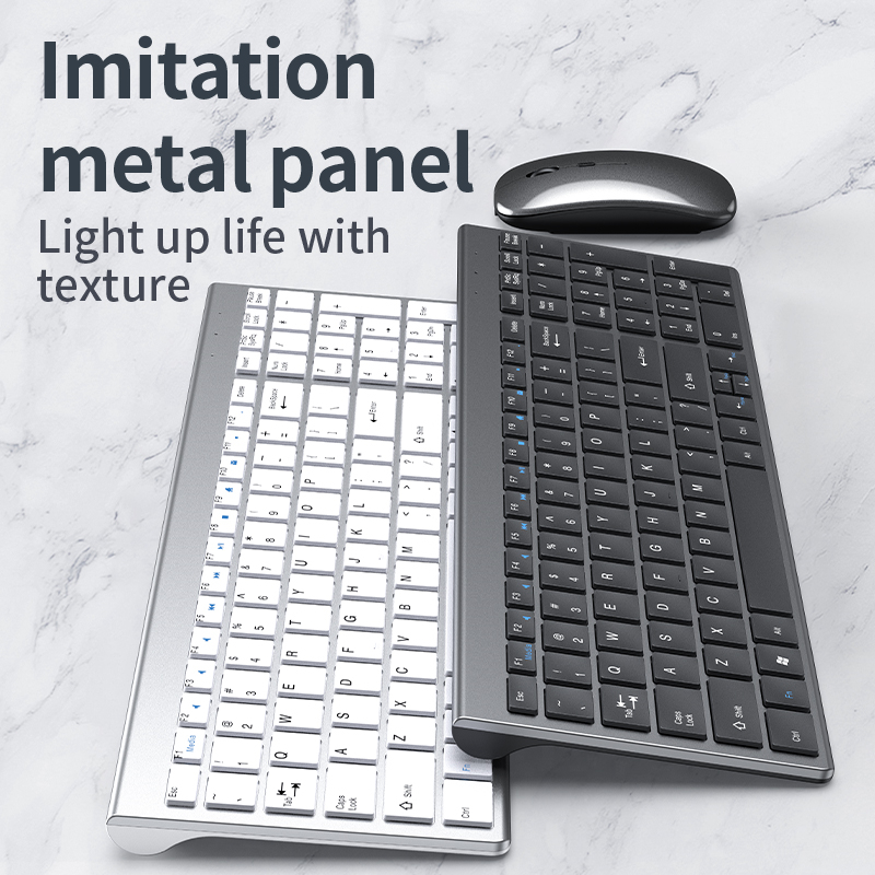 Bluetooth 5.0 & 2.4G Draadloze Toetsenbord En Muis Combo Mini Multimedia Toetsenbord Muis Set Voor Laptop Pc Tv Ipad macbook Android