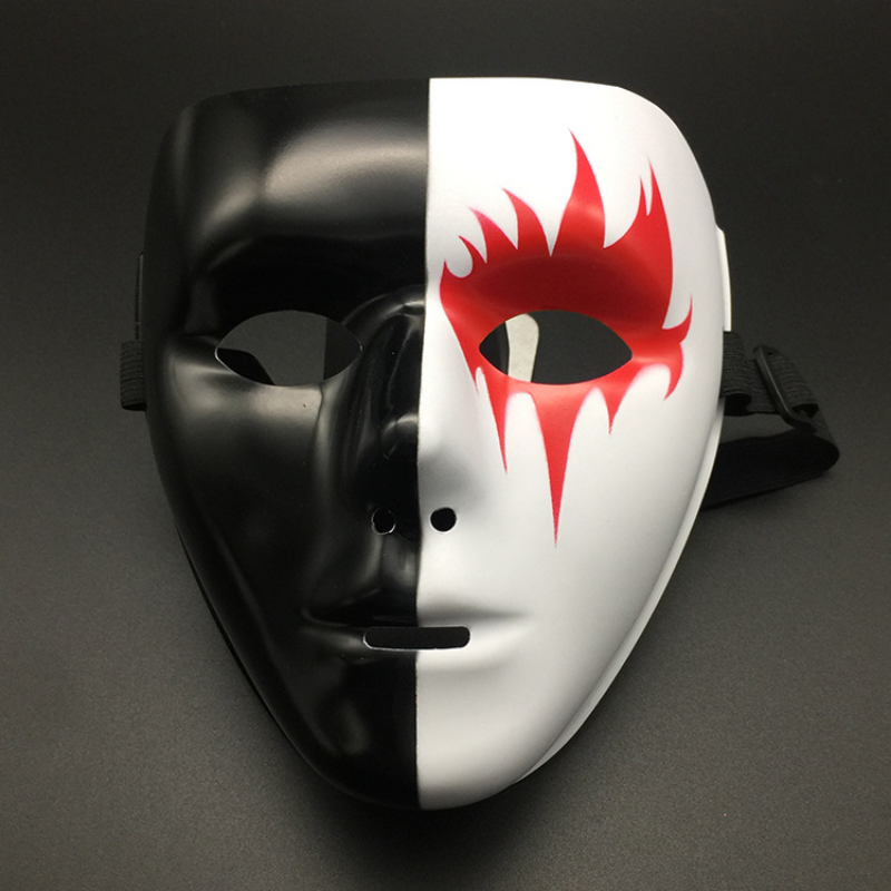1pcs Full Face Mask Hand-painted Halloween Masquerade Scary Party Supplies Cosplay Costume Accessory Props: Ivory