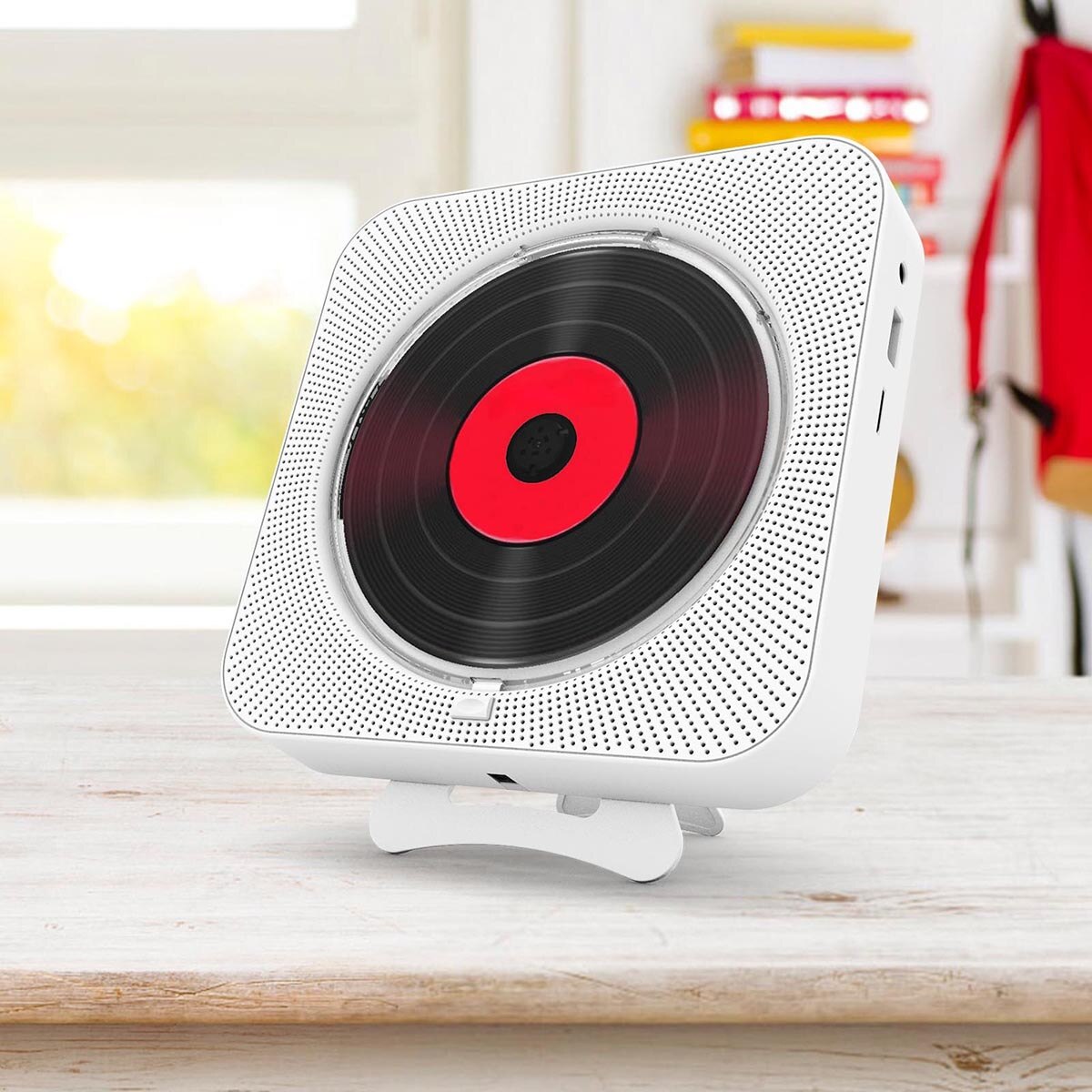 Portable Cd Player Bluetooth Hifi Speaker With Double 3.5mm Jack Wall Mountable Music Player Aux Line-in Audio Boombox Desk Stan