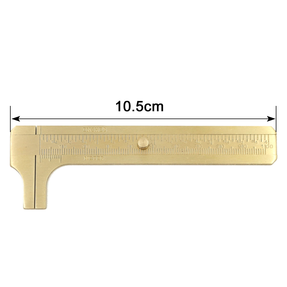 Double Scale Mini Calipers Vernier Caliper Lettering Thickness 10cm Pocket Copper Ruler Measuring Instrument Tool F14
