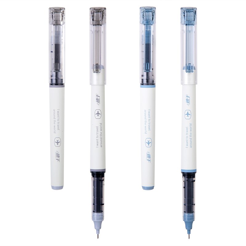 Deli Straight Liquid Type Gel Pen Student Carbon Office Signature Pens Examination Special Pen Papelaria Stationery Supplies