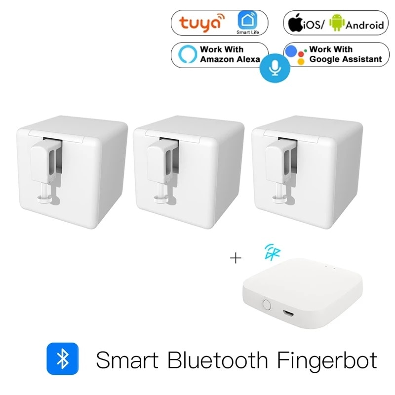 Tuya Smart Fingerbot Switch Bot Button Bluetooth Wireless Remote Control Smart Life App Alexa Google Assistant Voice Control