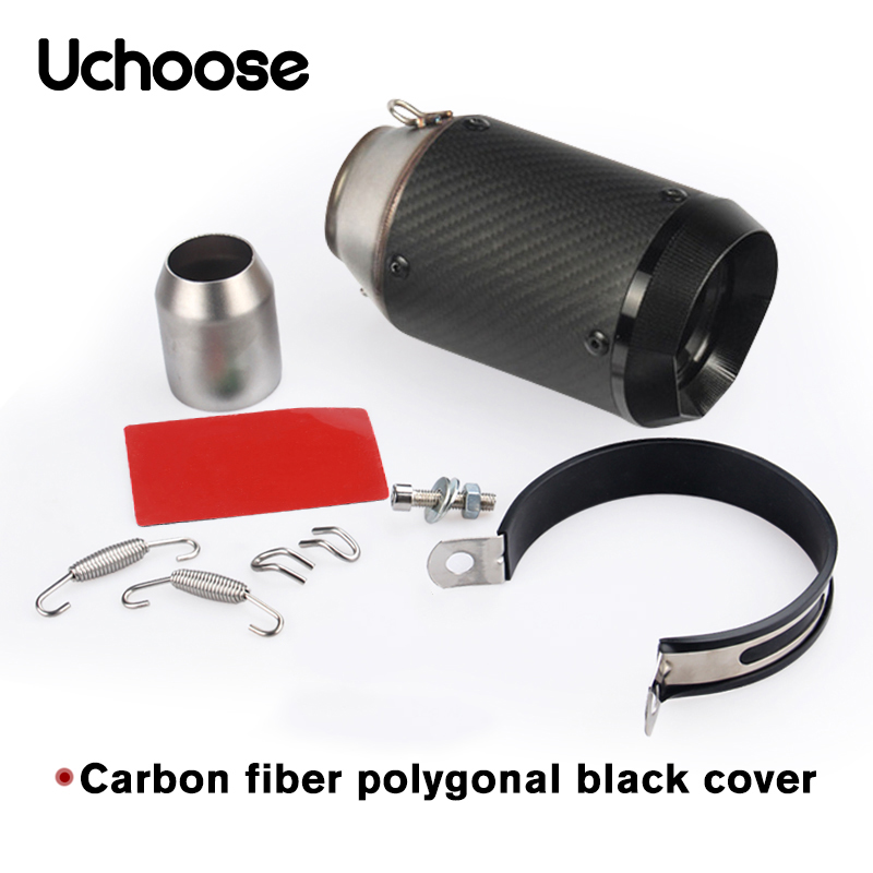Tubo de escape para motocicleta, silenciador de fibra de carbono para Moto, silenciador Austin Universal para IKASAWAK AHAMAY 51MM innovador: Morado