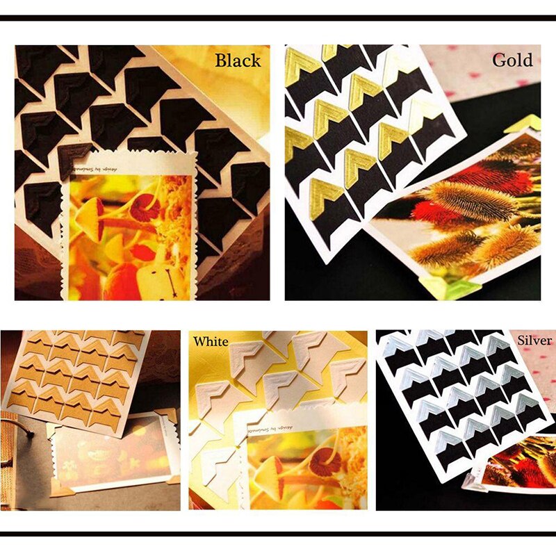 24pcs/lot DIY Vintage Corner kraft Paper Stickers for Photo Albums Frame Decoration Scrapbooking