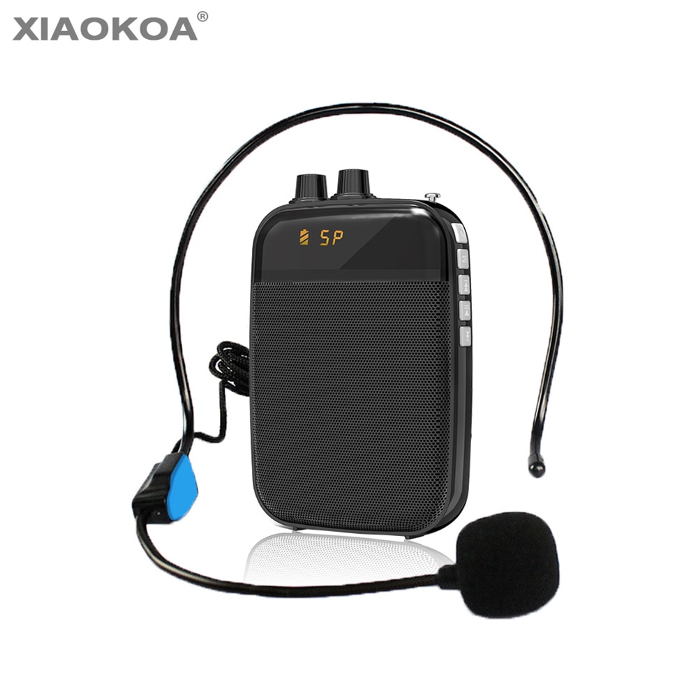 Stemmeforstærker højttaler mini headset mikrofon til lærerspecifik guide megafon møde tale xiaokoa