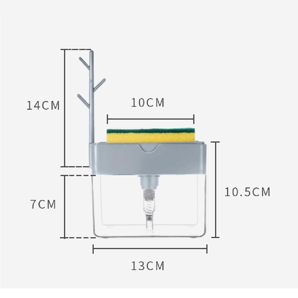 Soap Dispenser 2-in-1Sponge Rack Holder Organizer Soap and Sponge Container Storage shelf Soap Case Caddy Kitchen Tool