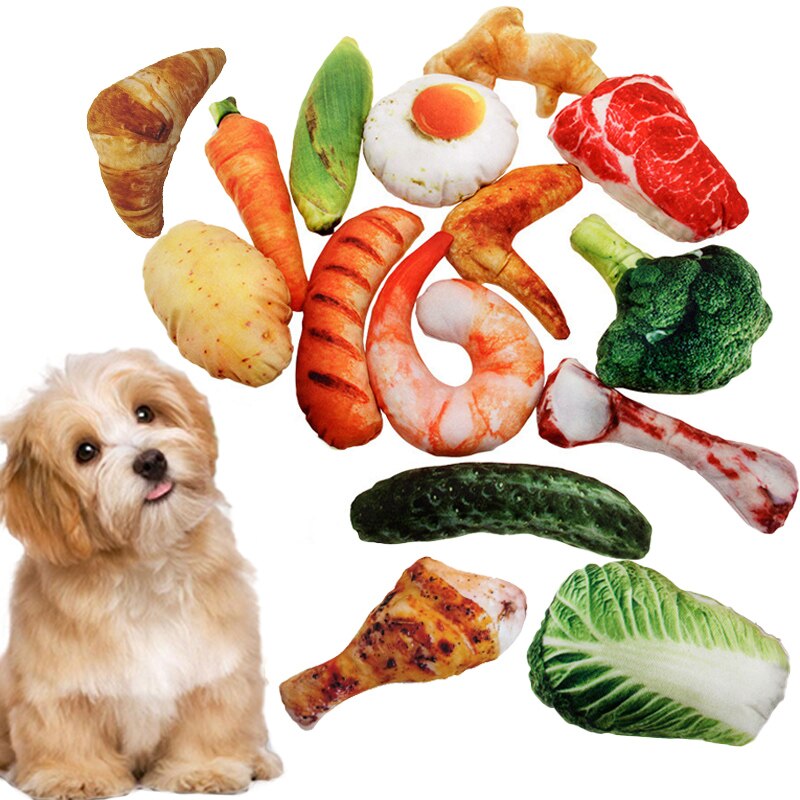 1Pcs Pet Speelgoed Voor Hond Kat Bijtvast Schoon Hond Chew Puppy Training Speelgoed Steak Bone Groente Huisdier levert Dierbenodigdheden