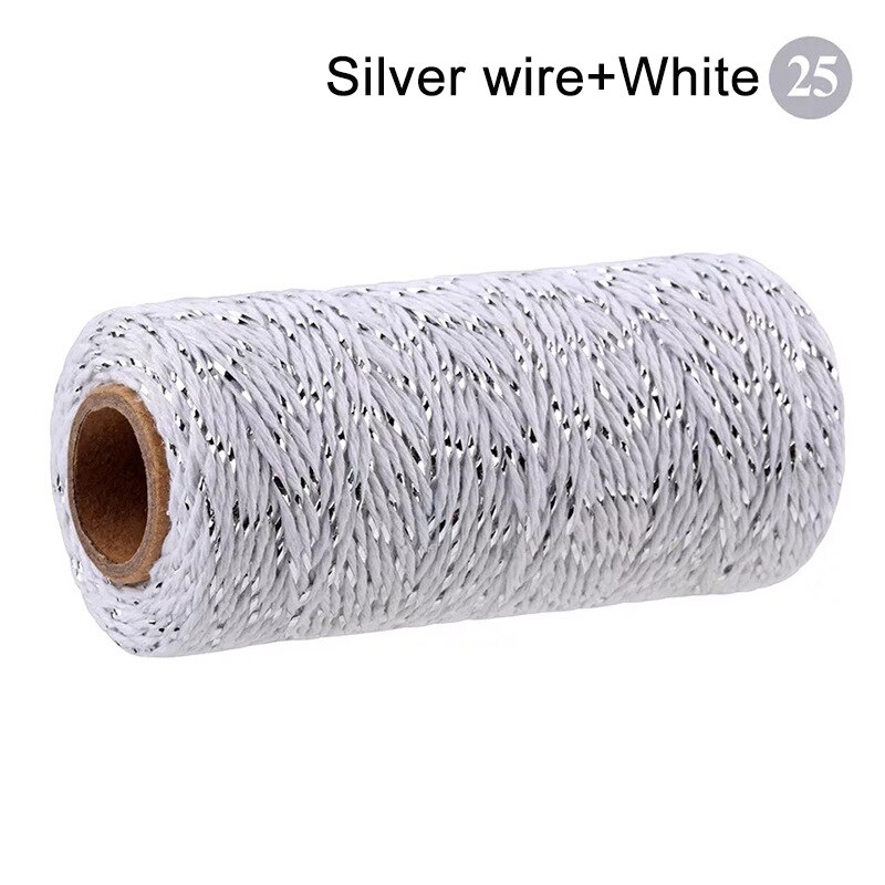 100M/Roll Cotton Cord Baker Twine String Colorful Cotton Craft Twine Home for Textile Packaging Christmas DIY Wedding Decor: VIOLET