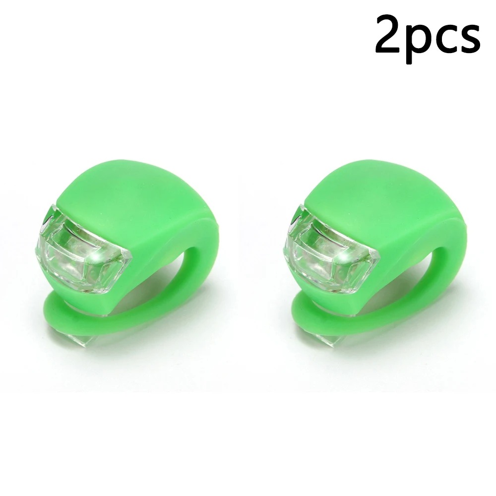Luces de bicicleta luces de rana portátiles advertencia de conducción nocturna luces LED coloridas bicicletas de montaña de carretera luces traseras accesorios de bicicleta: Sea Blue