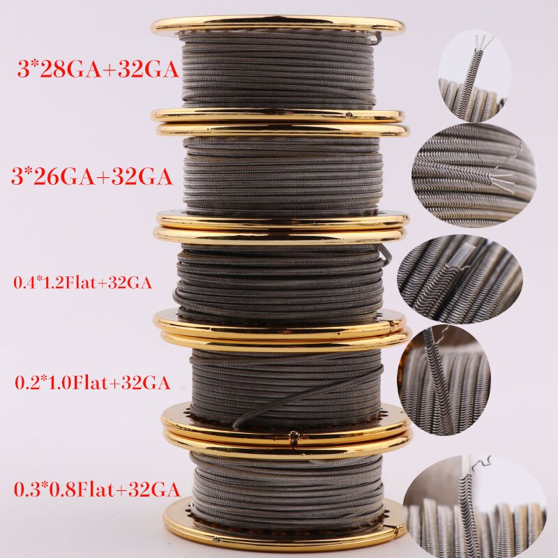 10 Feet XFKM Alien V2 Coil Wire NI80 SS316 Heating Wire High Density RDA RBA RDTA Rebuildable Atomizer Heating DIY Coil Wire