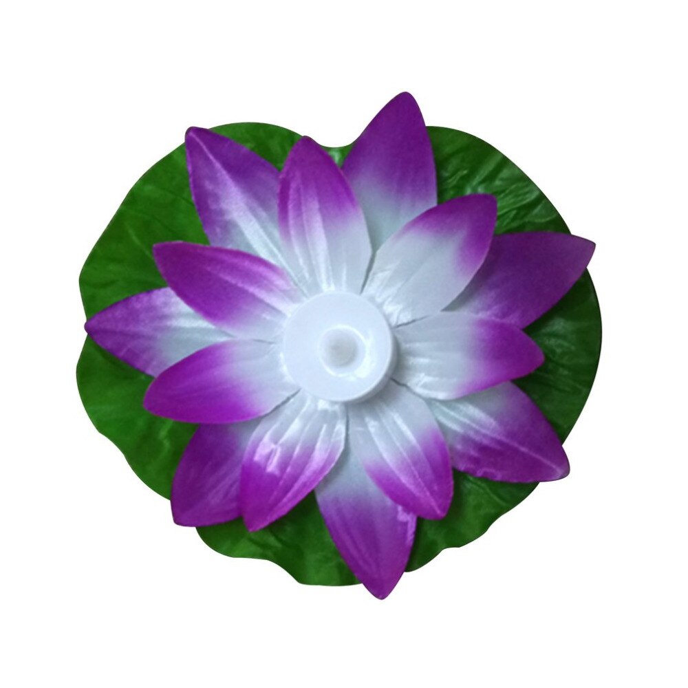 Icoco ledde konstgjord lotus färgglad förändrad flytande blomma lampor vatten simbassäng som önskar ljus lyktor festtillförsel