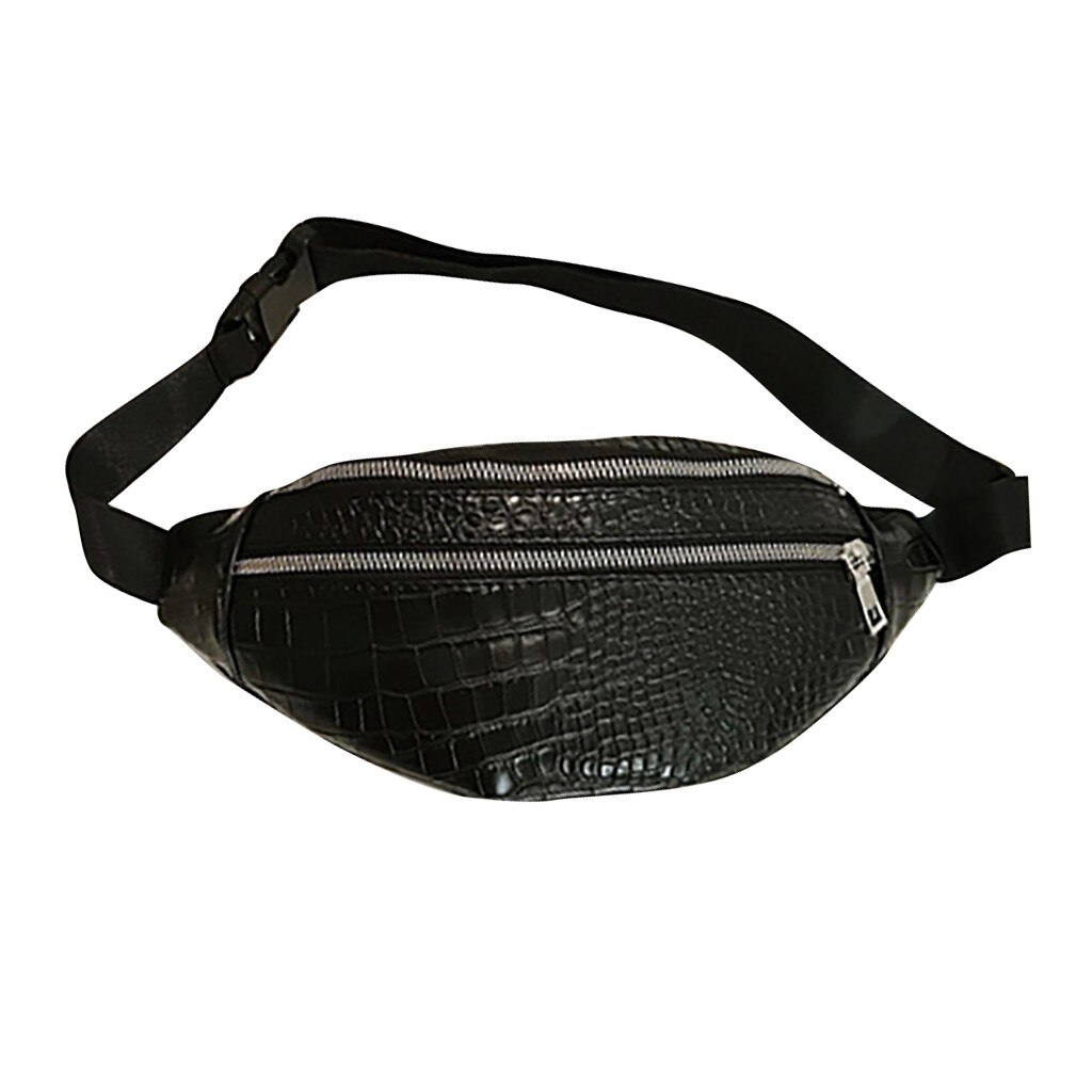 Vrouwen Mode Sport Taille Zak Zak Enkele Schoudertas Schuin Tas Многофункциональная Сумка Сумка Кожаная Женская: Black