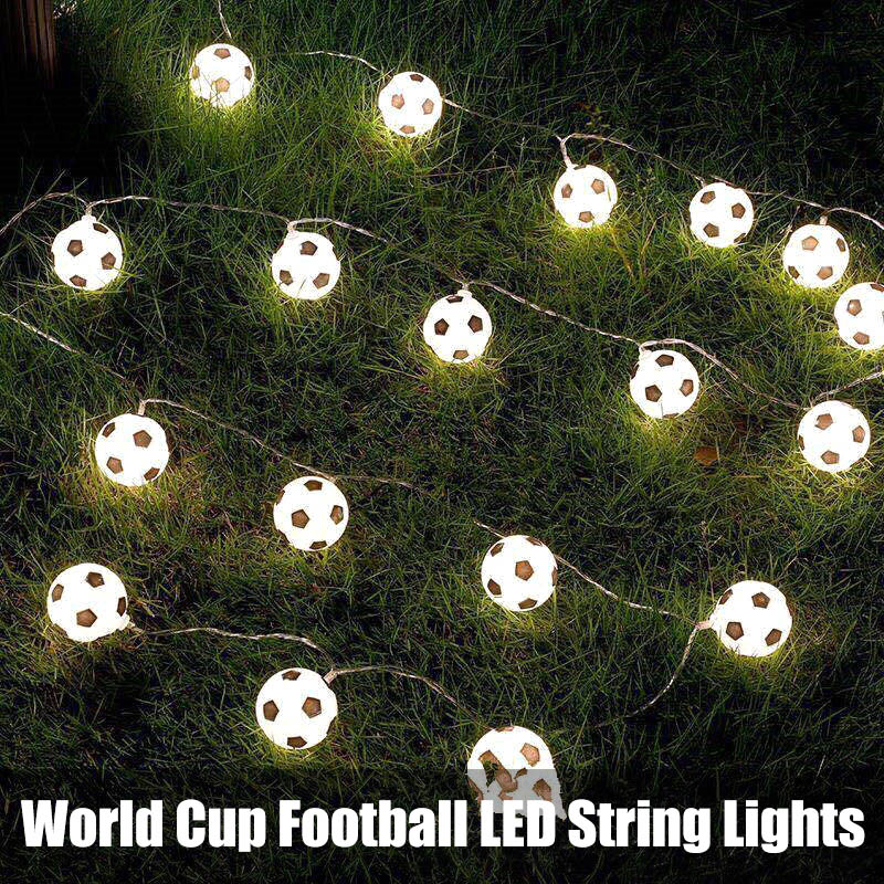 1 meter fodbold fairy string led lys drenge batteri soveværelse indretning lys hjemme fest dekorativ lampe batteridrevet