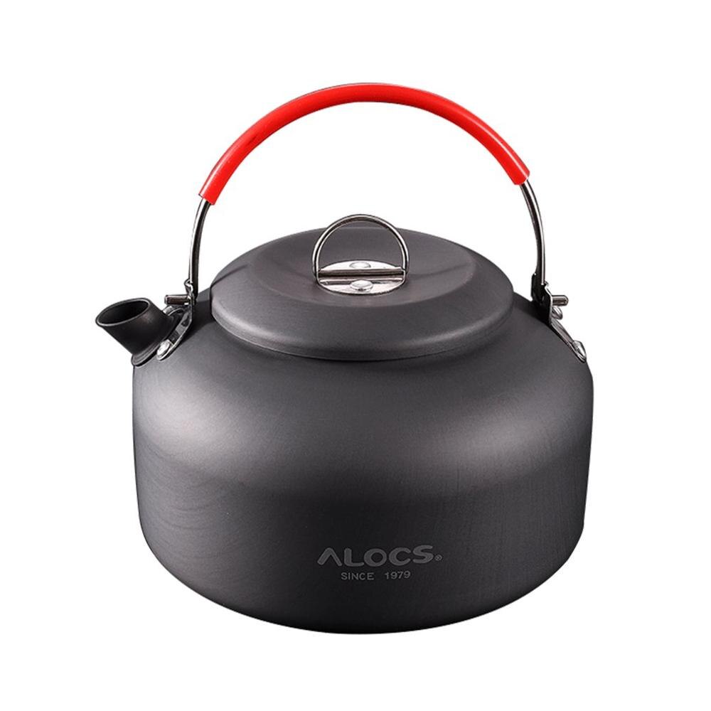 Alocs utomhus vattenkokare camping picknick vatten tekanna kaffekanna 0.8l aluminium kruka camping bord vattenkokare