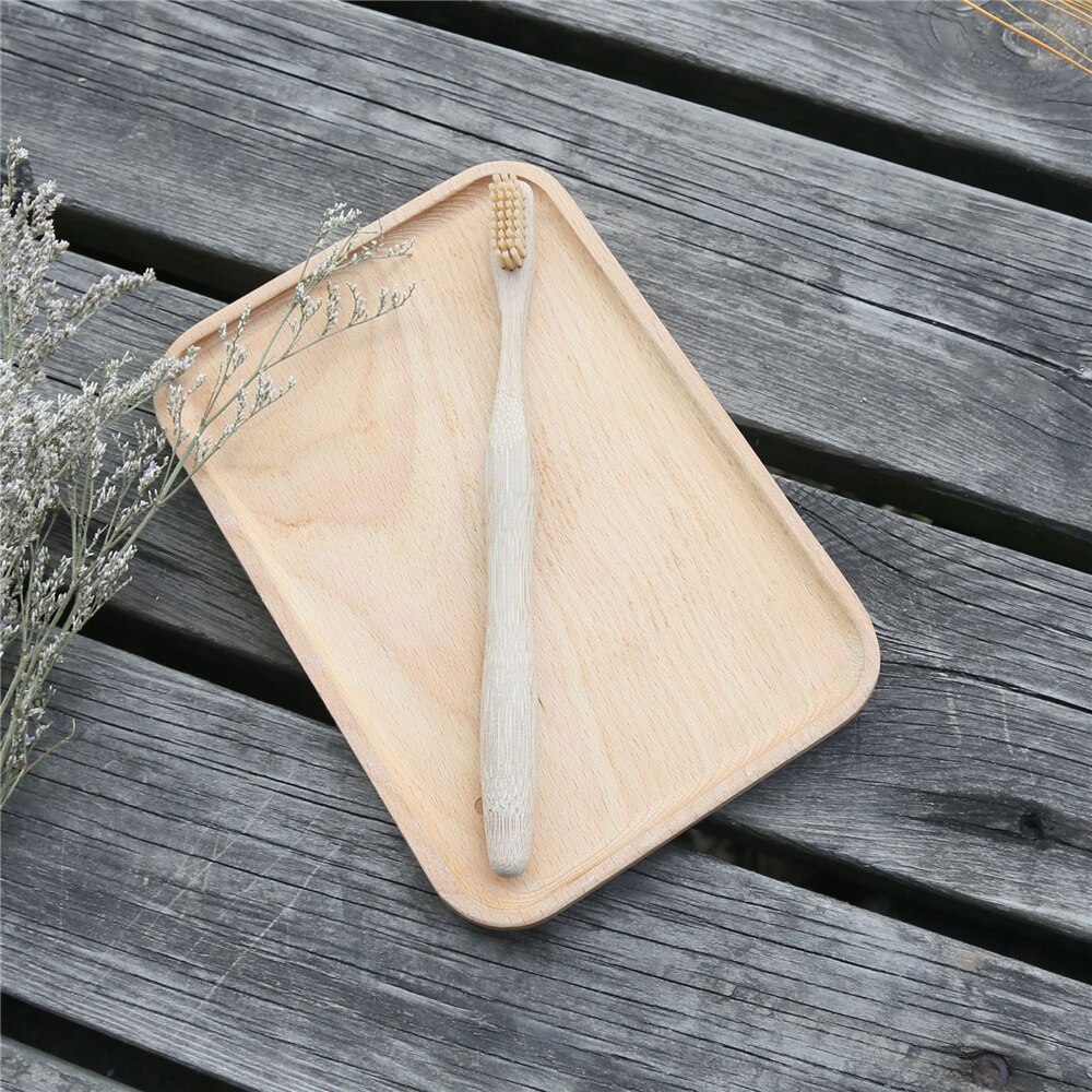 Natural Bamboo Toothbrush Soft Bristle Eco Friendly Travel Gourd Shape Tooth Brush Oral Care Wood Handle cepillo de diente: 04Yellow