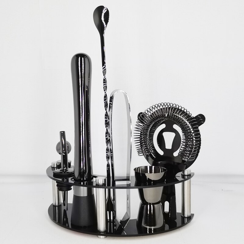 Stainless Steel Boston Cocktail Shaker Bar Set with Cocktail Recipe Booklet