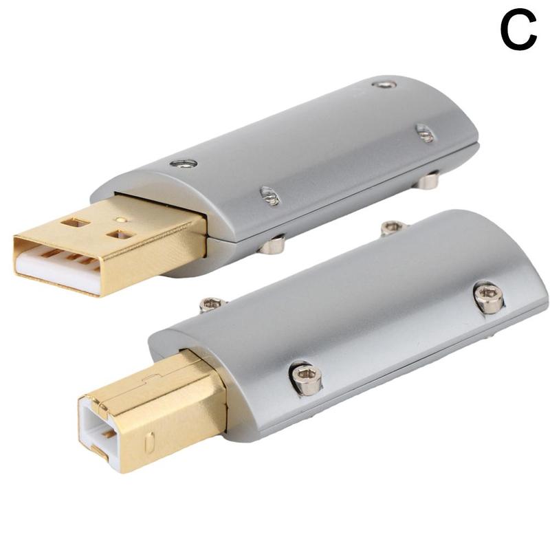 HI-END 24K Gold Plated USB2.0 USB Plug Decoder Cable HiFi USB DIY Bronze Cover Connector A-type male 2.0 terminal B-type Port: C