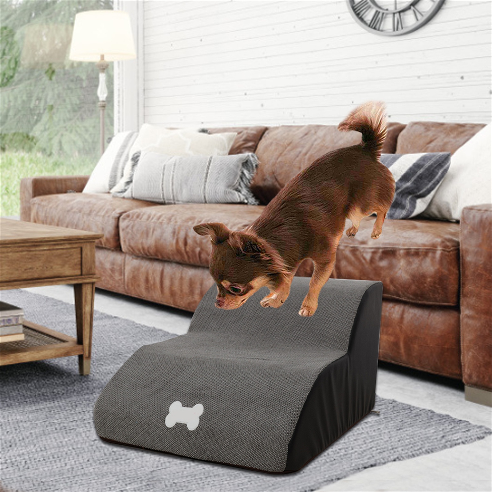 2 schichten Hund Treppen Leiter Haustier Treppen Schritt Hund Rampe Sofa Bett Leiter Für Hunde Katzen Meisten Haustiere # W0