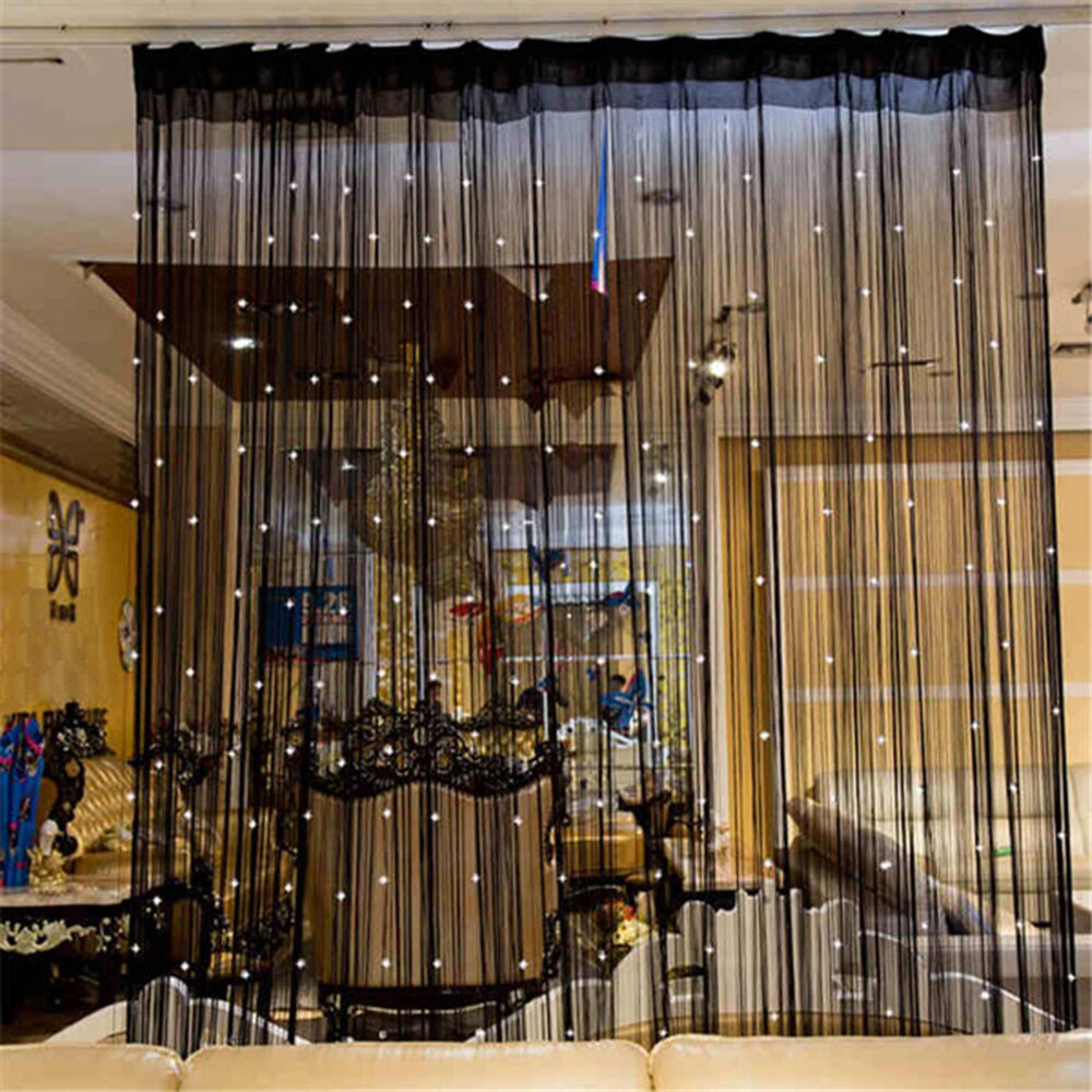 Kleurrijke String Chain Gordijn Shiny Kwastje Lijn Gordijnen Venster Deur Divider Drape Woonkamer Decor Volant Woondecoratie