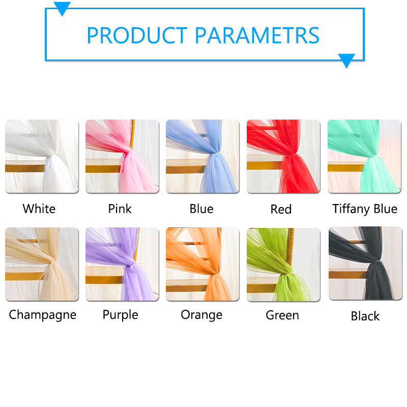 5/10m Wedding Arch Drapes Decorations Sheer Curtains Wedding Backdrop Curtains Tulle Fabric Drapery For Party Ceremony Reception
