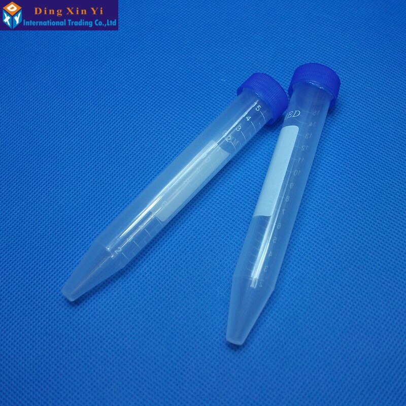 15ML 10PCS/LOT Plastic centrifuge tube PP Microcentrifuge Centrifuge Tubes with screw cap Plastic Test Sample Vials Clear