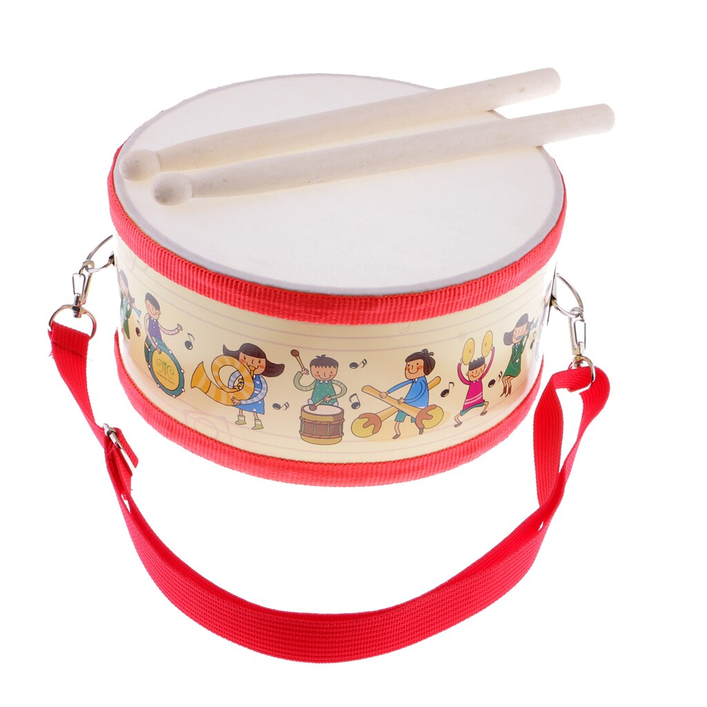 Children Hand Drum Tom Tom Marching Drum with Drumstick Strap 8inch