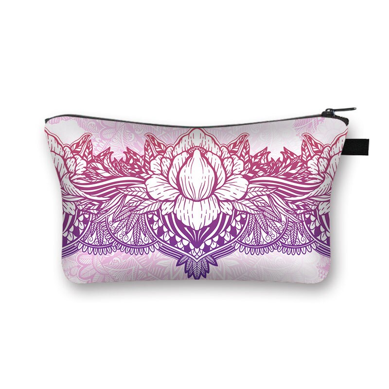 Mandala Flower Print torby kosmetyczne damskie kosmetyczka damska wielokolorowy wzór śliczne etui kosmetyczne do podróży: shzbmandala05