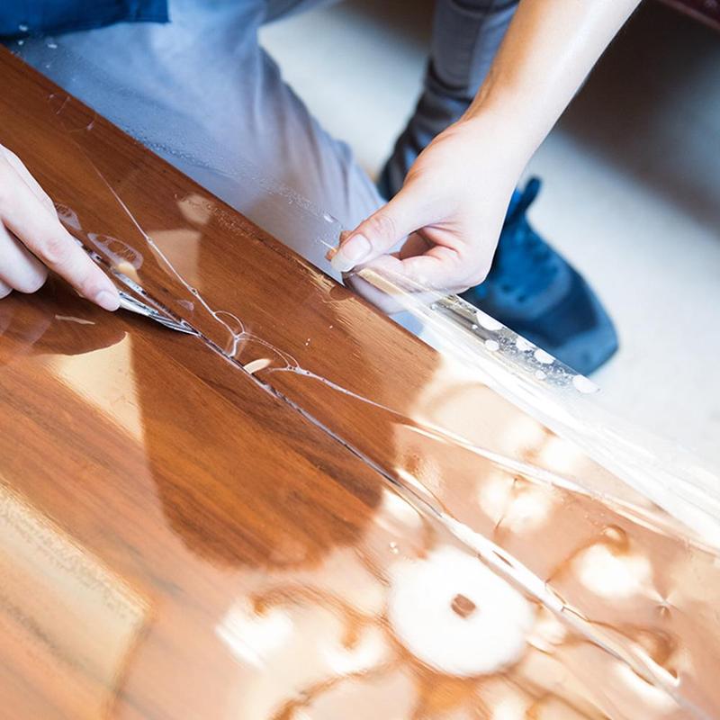 Selvklæbende gennemsigtig film til møbler marmor træ desktop beskyttende film bordplade klistermærker