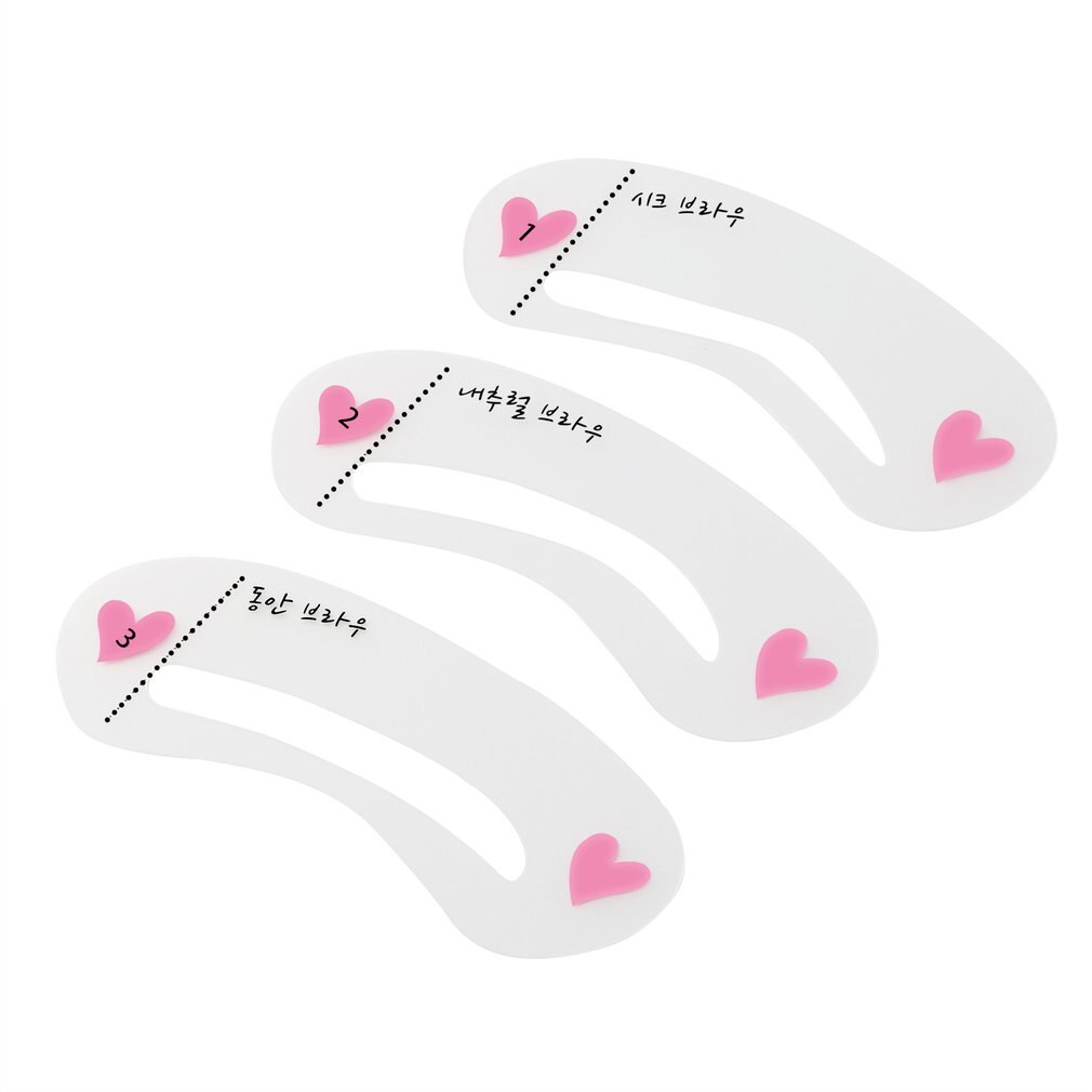 Herbruikbare 3Pcs Grooming Shaping Assistent Verzegelde Template 3 Stijlen Wenkbrauw Stencils Tekening Kaart Brow Make-Up Top