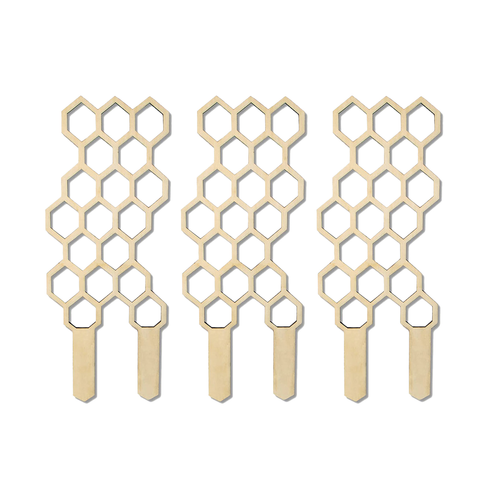 Enrejados para plantas trepadoras, 3 piezas, soporte para plantas de jardín DIY, soporte para vides de flores, poste de madera, suministros para jardín: Honeycomb